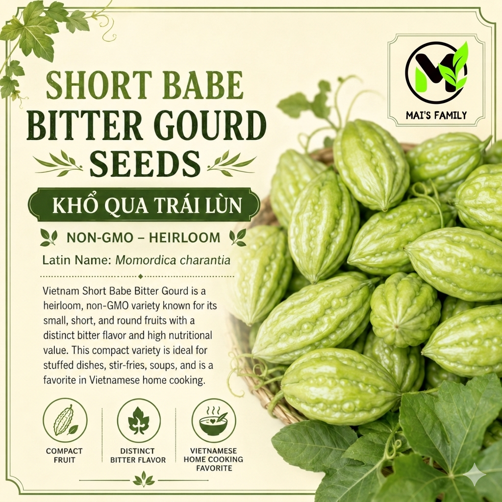 Baby Short Bitter Gourd Seeds – Khổ Qua Lùn