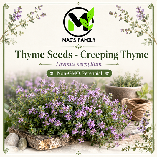 Creeping Thyme Seeds – Thymus serpyllum Heirloom Non-GMO Perennial Ground Cover