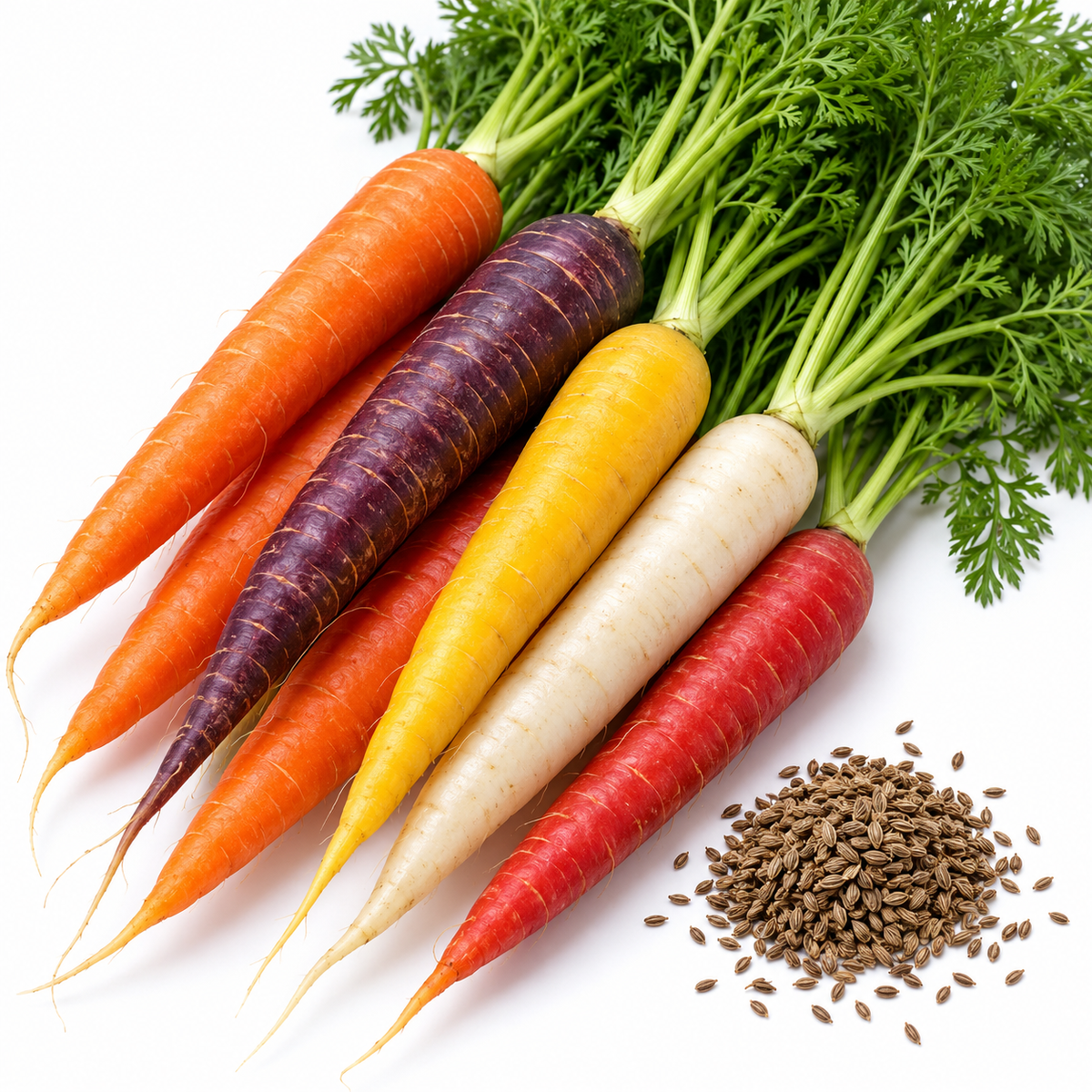 Rainbow Blend Carrot Seeds – Heirloom Non-GMO Colorful Sweet Garden Carrots