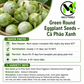 Green Round Eggplant Seeds – Cà Pháo Xanh Heirloom Non-GMO Vietnamese Eggplant
