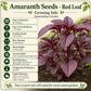 Red Amaranth Seeds – Rau Dền Đỏ Chinese Spinach, Heirloom Non-GMO Asian Leafy Vegetable