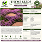 Creeping Thyme Seeds – Thymus serpyllum Heirloom Non-GMO Perennial Ground Cover