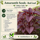 Red Amaranth Seeds – Rau Dền Đỏ Chinese Spinach, Heirloom Non-GMO Asian Leafy Vegetable