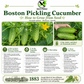 Boston Pickling Cucumber Seeds – Heirloom Non-GMO Open-Pollinated Pickling Variety