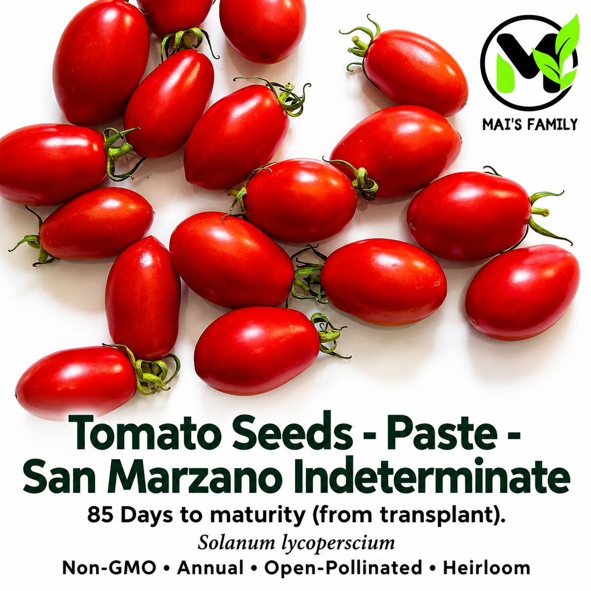 San Marzano Tomato Seeds – Heirloom Non-GMO Indeterminate Paste Tomato