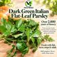 Dark Green Italian Flat Leaf Parsley Seeds – Heirloom Non-GMO