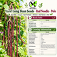 Red Noodle Yard Long Bean Seeds – Heirloom Non-GMO Pole Bean