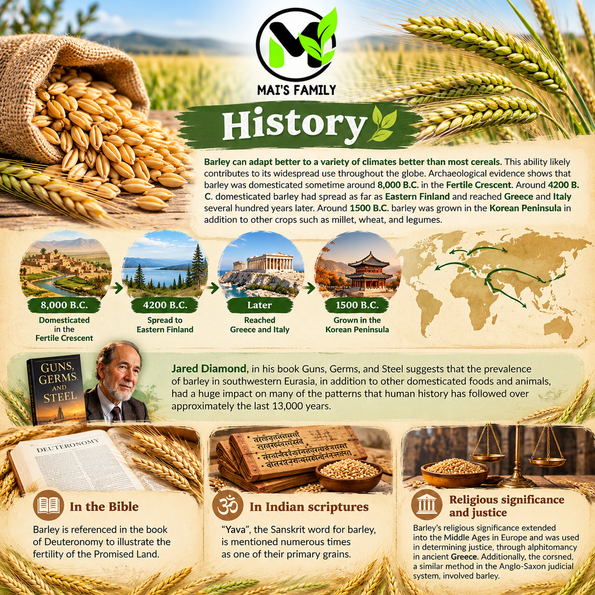 Organic Steptoe Barley – Unhulled Bulk Grain Seeds