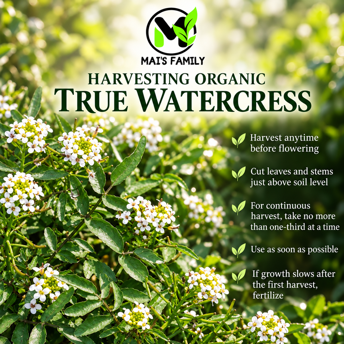 Organic Watercress Seeds – Heirloom Perennial Herb Cải Xoong