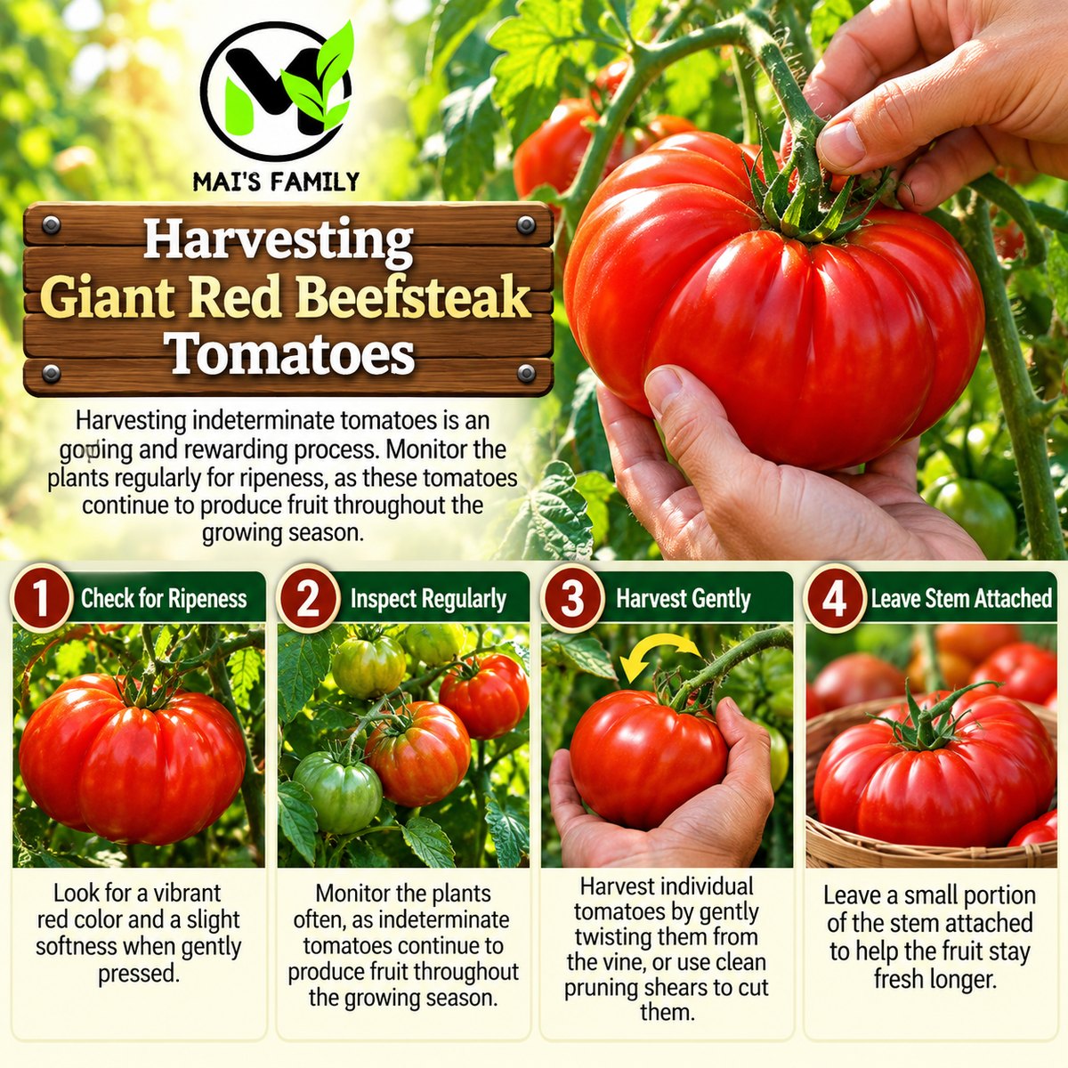 Giant Red Beefsteak Tomato Seeds – Non-GMO Open-Pollinated