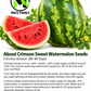 Crimson Sweet Watermelon Seeds – Heirloom Non-GMO AAS Winner
