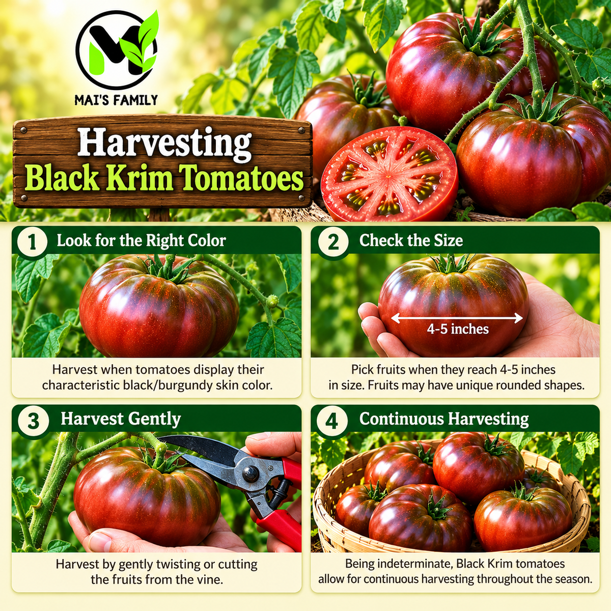 Black Krim Tomato Seeds – Heirloom Non-GMO Dark Slicing Tomato