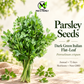 Dark Green Italian Flat Leaf Parsley Seeds – Heirloom Non-GMO