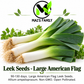 Large American Flag Leek Seeds – Heirloom Non-GMO Open-Pollinated